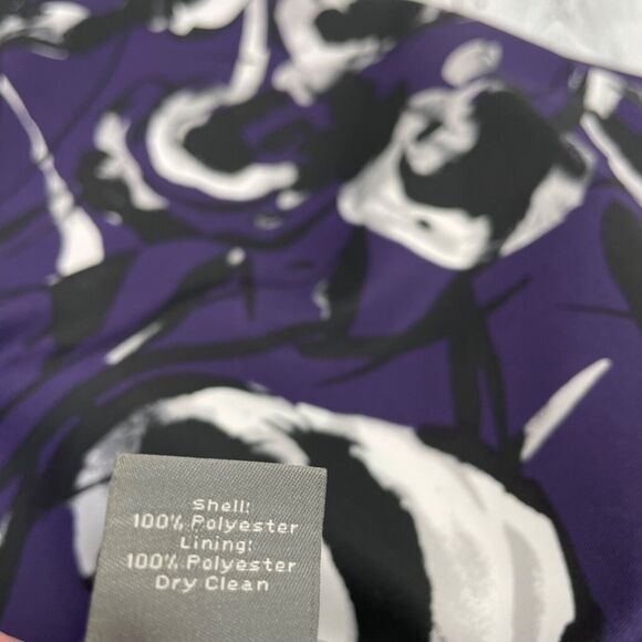 Ann Taylor Petite Floral Pleated Purple Skirt Y2K Vintage Size 4 Petite - Picture 6 of 6